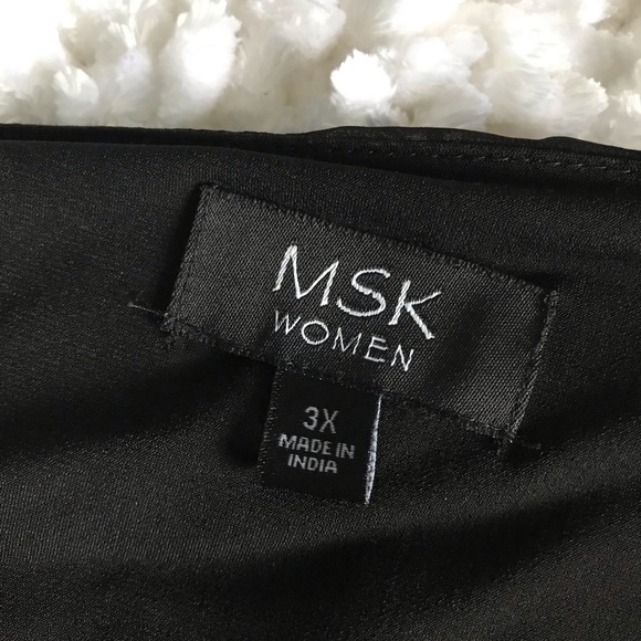 MSK Women Black Chiffon Overlay Cocktail Party Holiday Sheath Dress Comfortable - Picture 7 of 8